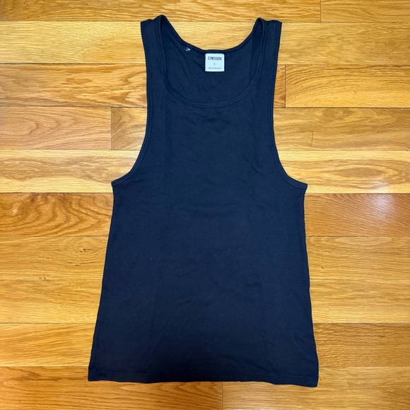 Gymshark Other - Gymshark Essential Ribbed Tank Top - Black Bodybuilding Stringer - Size L